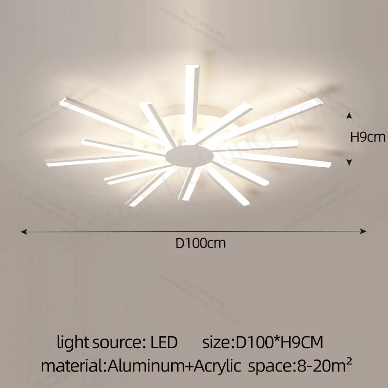 Lucide LED Ceiling Light Living Room Flower Shape Chandelier Dining Room Bedroom Ceiling Pendant Light Nordic Design Home Decoration