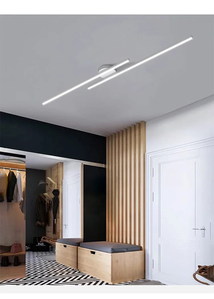 Nora Long Aluminium LED Ceiling Light Modern Creative Design Ceiling Lamp Indoor Lighting Fixture Hallway Balcony Aisle Office Lustre