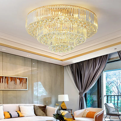 Arcchio LED Ceiling Lights Classical Round Ceiling Chandeliers Luxury Crystal Lustres Decor Home Plafonnier for Living Room