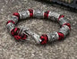 Blackcraft Cult Never Fade Rock Viking Wolf Bracelet Men's handmade cord Wolf Bead Punk Bracelets Biker Jewelry Wolf Black Gothic Ring