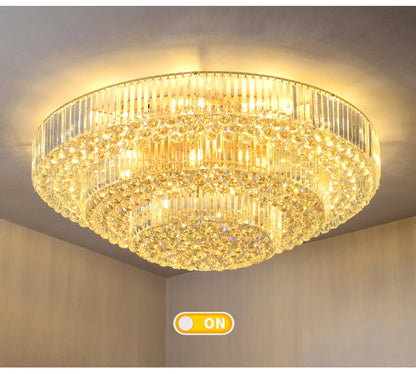 Arcchio LED Ceiling Lights Classical Round Ceiling Chandeliers Luxury Crystal Lustres Decor Home Plafonnier for Living Room