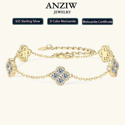 Élanor Jewels Moissanite Clover Bracelet