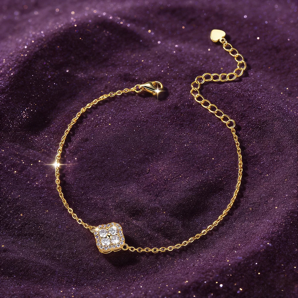 Celestique Moissanite Clover Bracelet