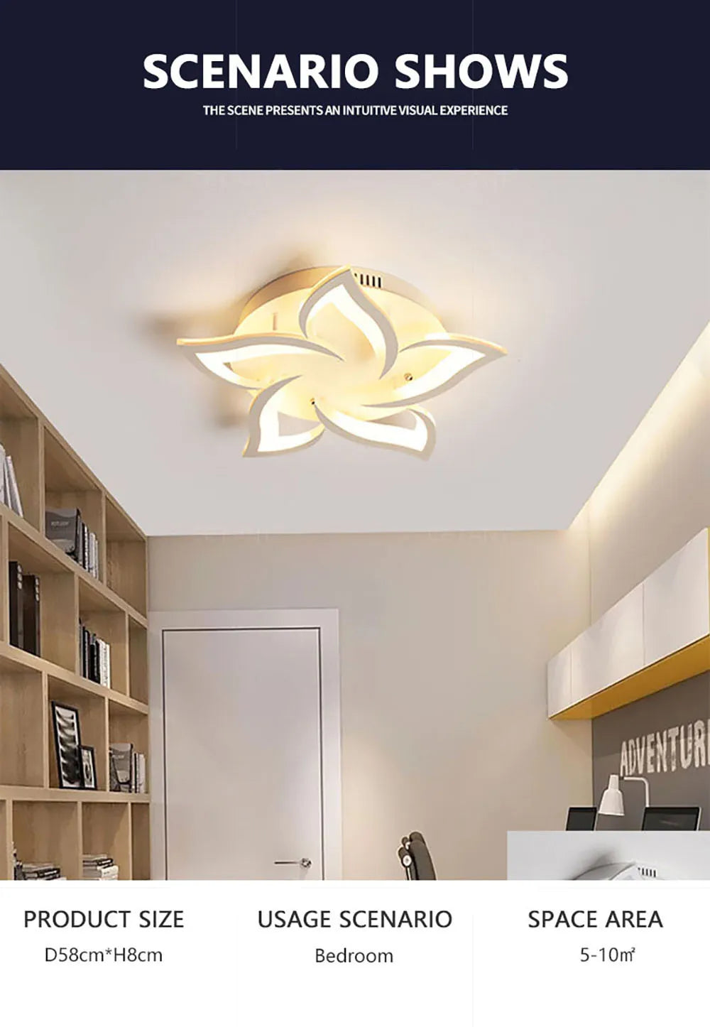 SLV Modern Led Ceiling Light With Creative Petal Design For Decorating Living Rooms Bedrooms Entrances Corridors Balconies Lighting