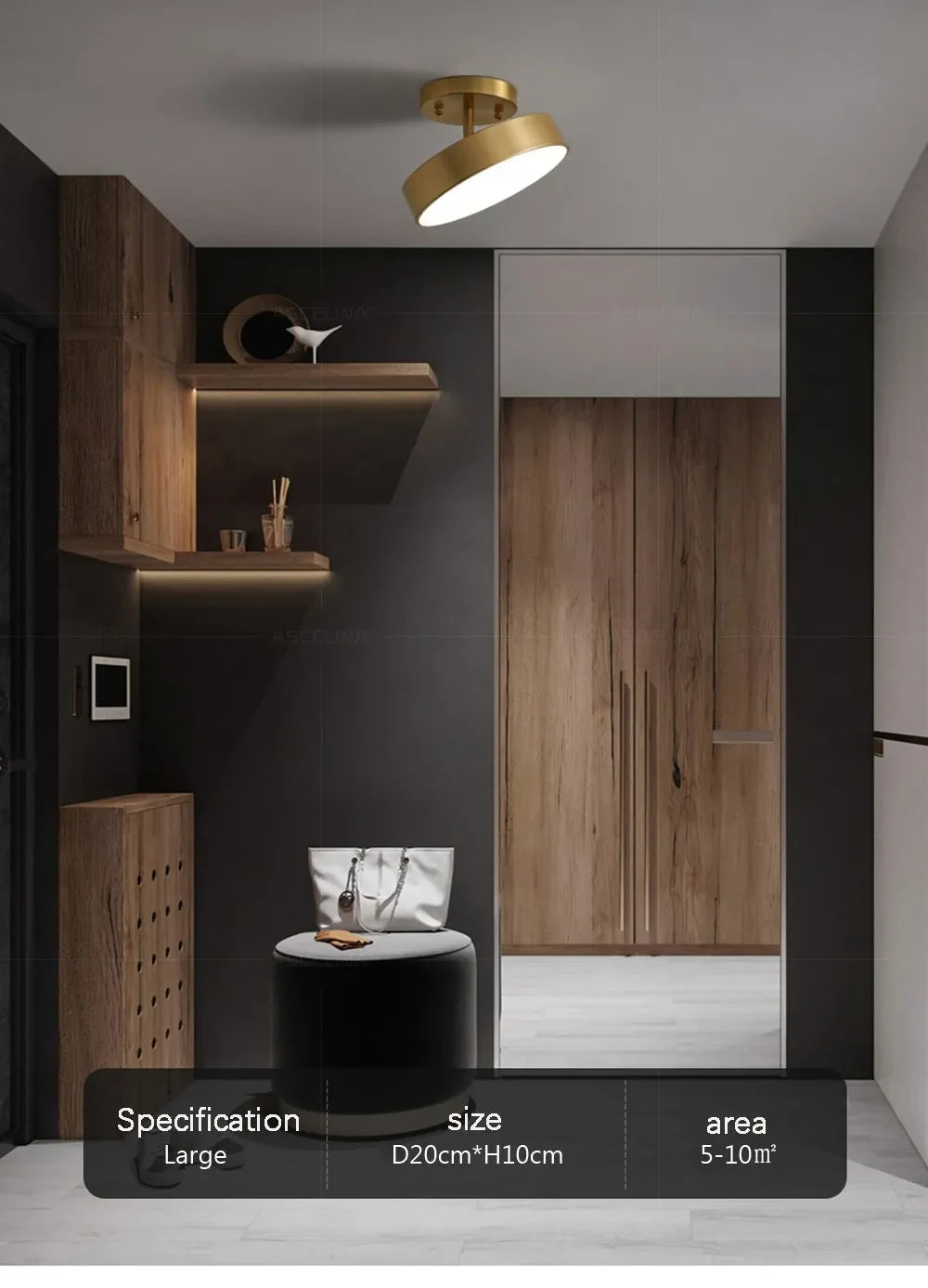 Flos Modern LED Ceiling Light White Light For Living Room Bedroom Hallway Office Balcony Dining Room Hotel Apartments Indoor Lighting