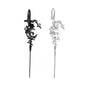 Restyle Goth Earrings Moon Ear Hooks Earrings, Fashion Gothic Style Jewelry Lightweight Design for Daily Wear and Special Occasions Punk Biker Jewelry