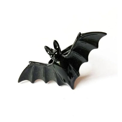 Rogue + Wolf Gothic Black Bat Ring Punk Flying Bat Metal Adjustable Women Jewelry Hot Festival Cosplay Gift Boys Girls Halloween Accessories Gothic Bat Wolf Black