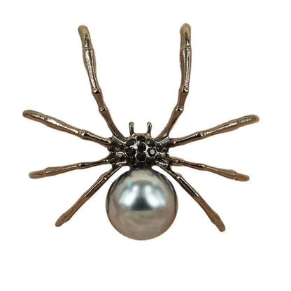 Killstar Gothic Punk Irregular Spider Opening Ring Women Men Fashion Zircon Black Crystal Dark Animal Ring Hip Hop Party Finger Jewelry Gothic Black