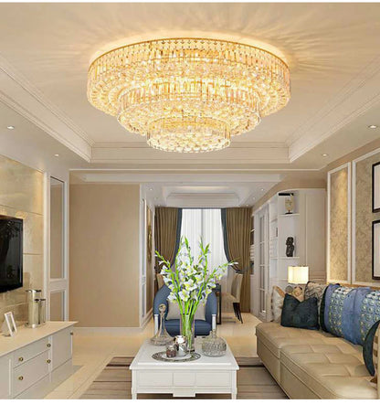 Arcchio LED Ceiling Lights Classical Round Ceiling Chandeliers Luxury Crystal Lustres Decor Home Plafonnier for Living Room