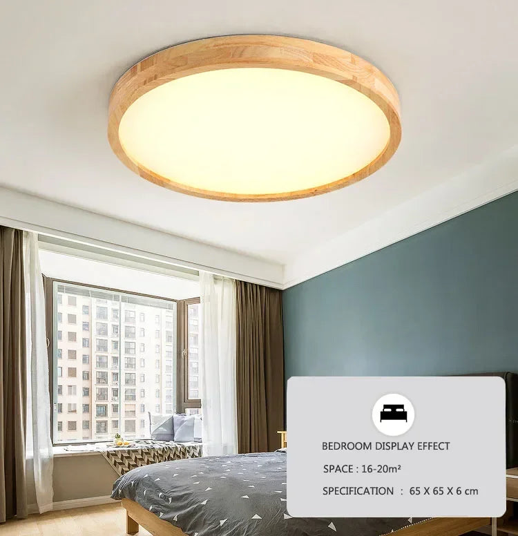 Endon Led Wooden Ceiling Lamps Living Room Bedroom Entrance Ceiling Lighting Room Decor Round High 7Cm Modern Ceiling Light Fixture