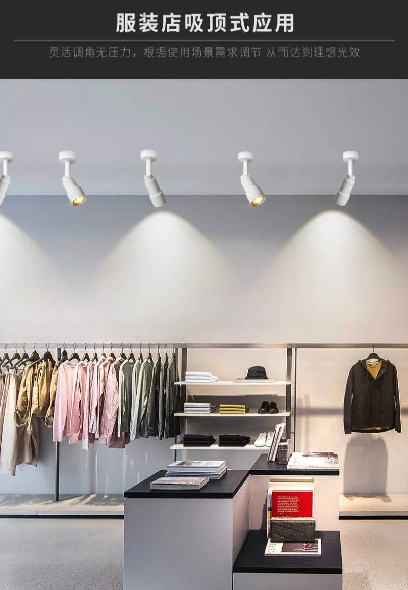 Eglo LED Ceiling Lamp Spot  Zoom 15-60 Degrees COB Downlights Track Light 7W 15W Lights AC220V Led Lights For Room Hotel Bedchamber