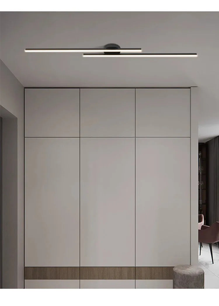 Lindby Long Aluminium Modern LED Ceiling Light Creative Design Ceiling Lamp Indoor Lighting Fixture Hallway Balcony Aisle Office Lustre