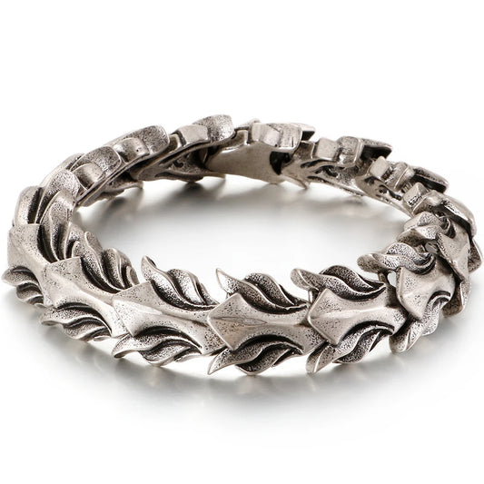 Killstar Cool Matte 316L Stainless Steel Men Bracelet for Man 17MM Width Keel Chain Bracelets Male Men's Male Jewelry 3 Sizes Available Steel Stainless Steel Gothic Ring Punk Biker Jewelry