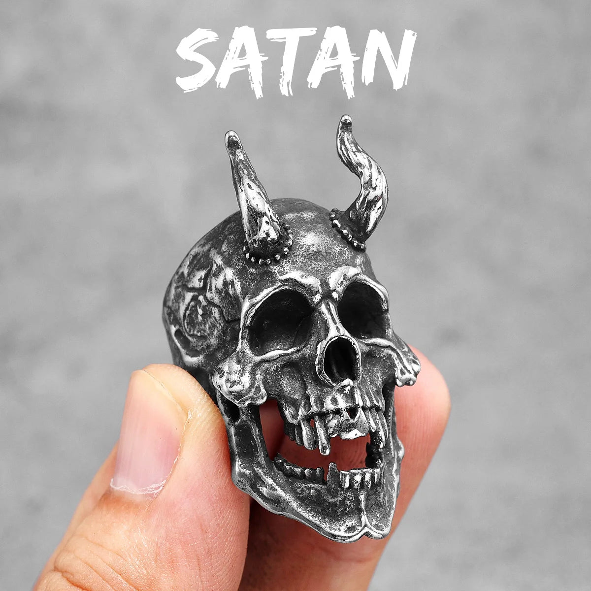 Killstar Vintage Punk Gothic All Skull Head Series Stainless Steel Womens Mens Rings Unique for Biker Jewelry Creativity Gift Wholesale Skull Gothic Steel Stainless Steel
