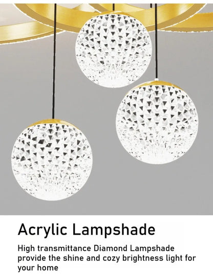 Gubi Modern LED Ceiling Light for Living Room Decor Pendant Light Interior Decoration Ceiling Luxury Chandelier Restaurant Lamp Villa