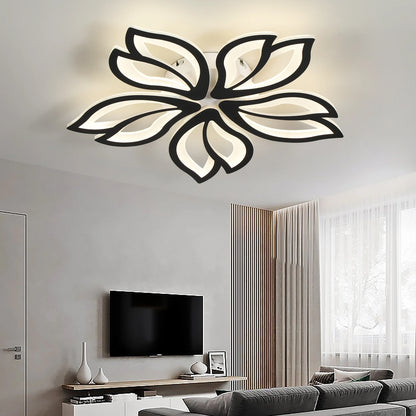 Artemide LED Ceiling Light Fixture, Modern Leaves Ceiling Lamp Flush Mount Ceiling for Living Room Study Room Dining Room Bedroom