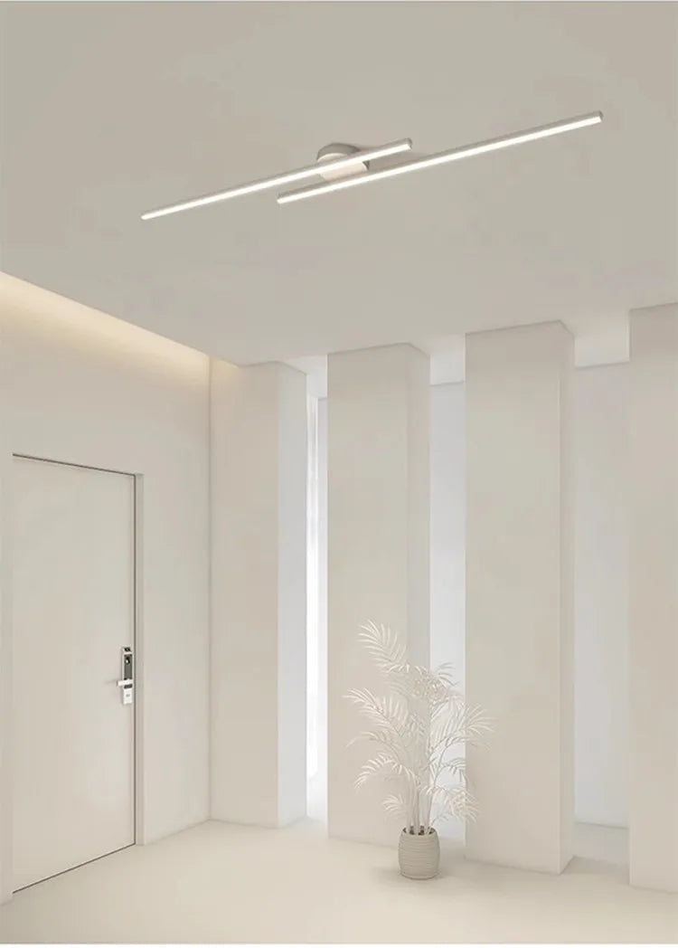 Lindby Long Aluminium Modern LED Ceiling Light Creative Design Ceiling Lamp Indoor Lighting Fixture Hallway Balcony Aisle Office Lustre