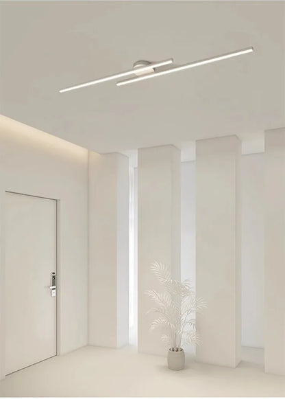 Lindby Long Aluminium Modern LED Ceiling Light Creative Design Ceiling Lamp Indoor Lighting Fixture Hallway Balcony Aisle Office Lustre