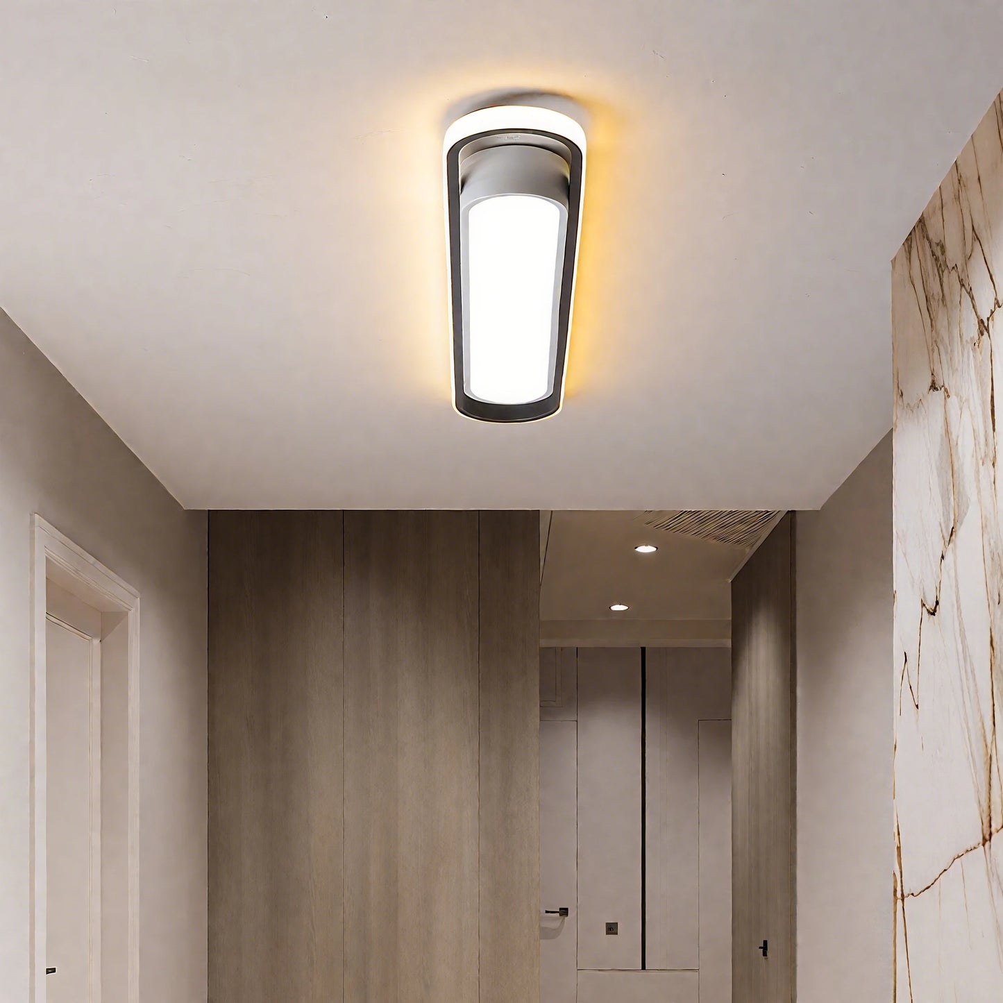 Endon LED Ceiling Light 220V 41CM Rectangular Strip Light Modern Minimalist Home Decor Corridor Light for Stairwells Entrance Balcony