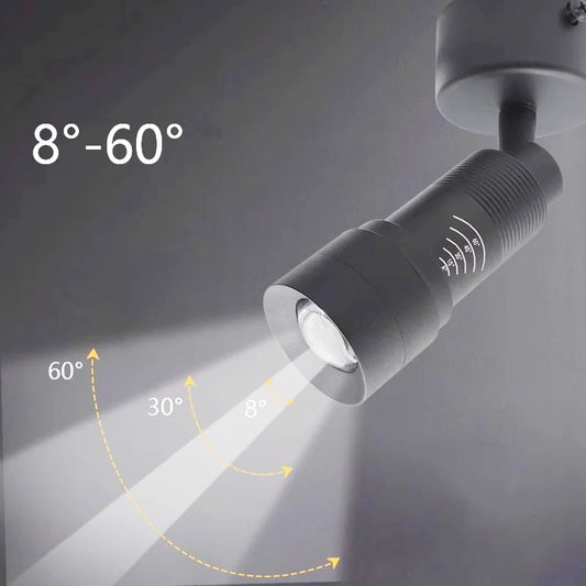 Eglo LED Ceiling Lamp Spot  Zoom 15-60 Degrees COB Downlights Track Light 7W 15W Lights AC220V Led Lights For Room Hotel Bedchamber