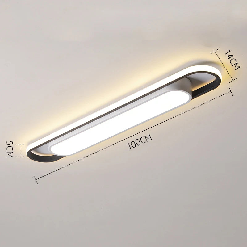 Eglo Hot Sale Led Ceiling Light Rectangular For Kitchen Aisle Home Decor Chandelier Dining Table Long Strip Lamp Modern Ceiling Lam