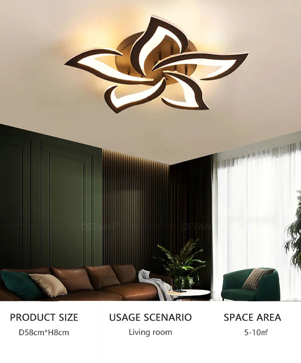 SLV Modern Led Ceiling Light With Creative Petal Design For Decorating Living Rooms Bedrooms Entrances Corridors Balconies Lighting