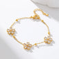 Lumière Bijoux Zircon Clover Bracelet