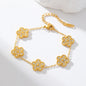 Lumière Bijoux Zircon Clover Bracelet
