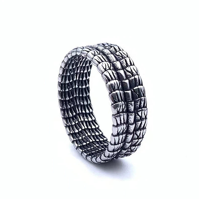 The Great Frog 10MM Wide Nordic Viking Celtic Rings Stainless Steel Punk Fashion Viking Trinity Ring for Men Women Amulet Jewelry Wholesale Steel Stainless Steel