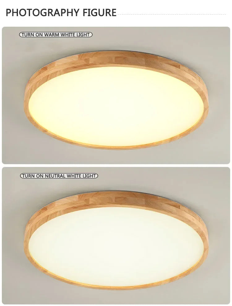 Endon Led Wooden Ceiling Lamps Living Room Bedroom Entrance Ceiling Lighting Room Decor Round High 7Cm Modern Ceiling Light Fixture