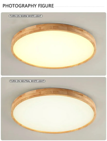 Endon Led Wooden Ceiling Lamps Living Room Bedroom Entrance Ceiling Lighting Room Decor Round High 7Cm Modern Ceiling Light Fixture