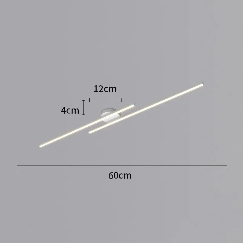 Lindby Long Aluminium Modern LED Ceiling Light Creative Design Ceiling Lamp Indoor Lighting Fixture Hallway Balcony Aisle Office Lustre
