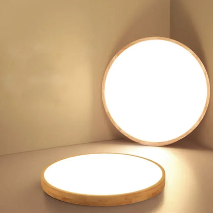 Endon Led Wooden Ceiling Lamps Living Room Bedroom Entrance Ceiling Lighting Room Decor Round High 7Cm Modern Ceiling Light Fixture