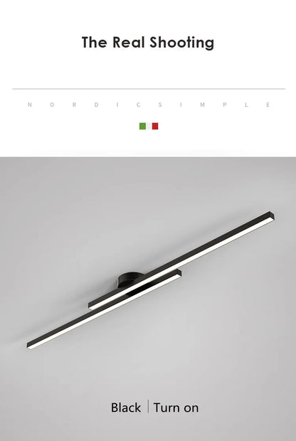 Nora Long Aluminium LED Ceiling Light Modern Creative Design Ceiling Lamp Indoor Lighting Fixture Hallway Balcony Aisle Office Lustre