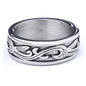 The Great Frog 10MM Wide Nordic Viking Celtic Rings Stainless Steel Punk Fashion Viking Trinity Ring for Men Women Amulet Jewelry Wholesale Steel Stainless Steel
