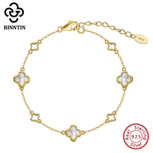 Aurielle 925 Sterling Silver Clover Bracelet
