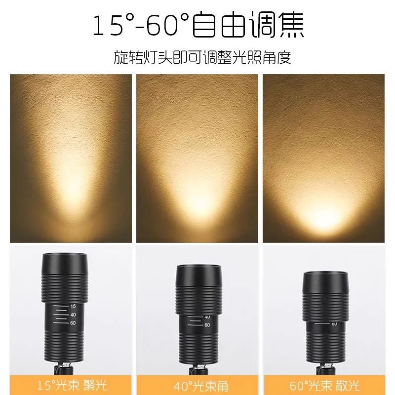 Eglo LED Ceiling Lamp Spot  Zoom 15-60 Degrees COB Downlights Track Light 7W 15W Lights AC220V Led Lights For Room Hotel Bedchamber