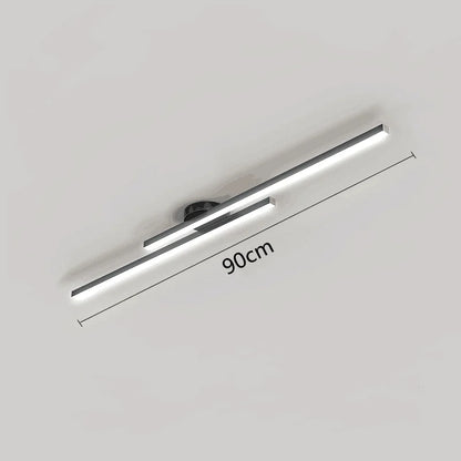 Lindby Long Aluminium Modern LED Ceiling Light Creative Design Ceiling Lamp Indoor Lighting Fixture Hallway Balcony Aisle Office Lustre