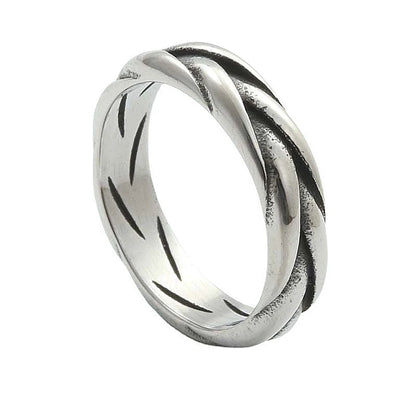 The Great Frog 10MM Wide Nordic Viking Celtic Rings Stainless Steel Punk Fashion Viking Trinity Ring for Men Women Amulet Jewelry Wholesale Steel Stainless Steel