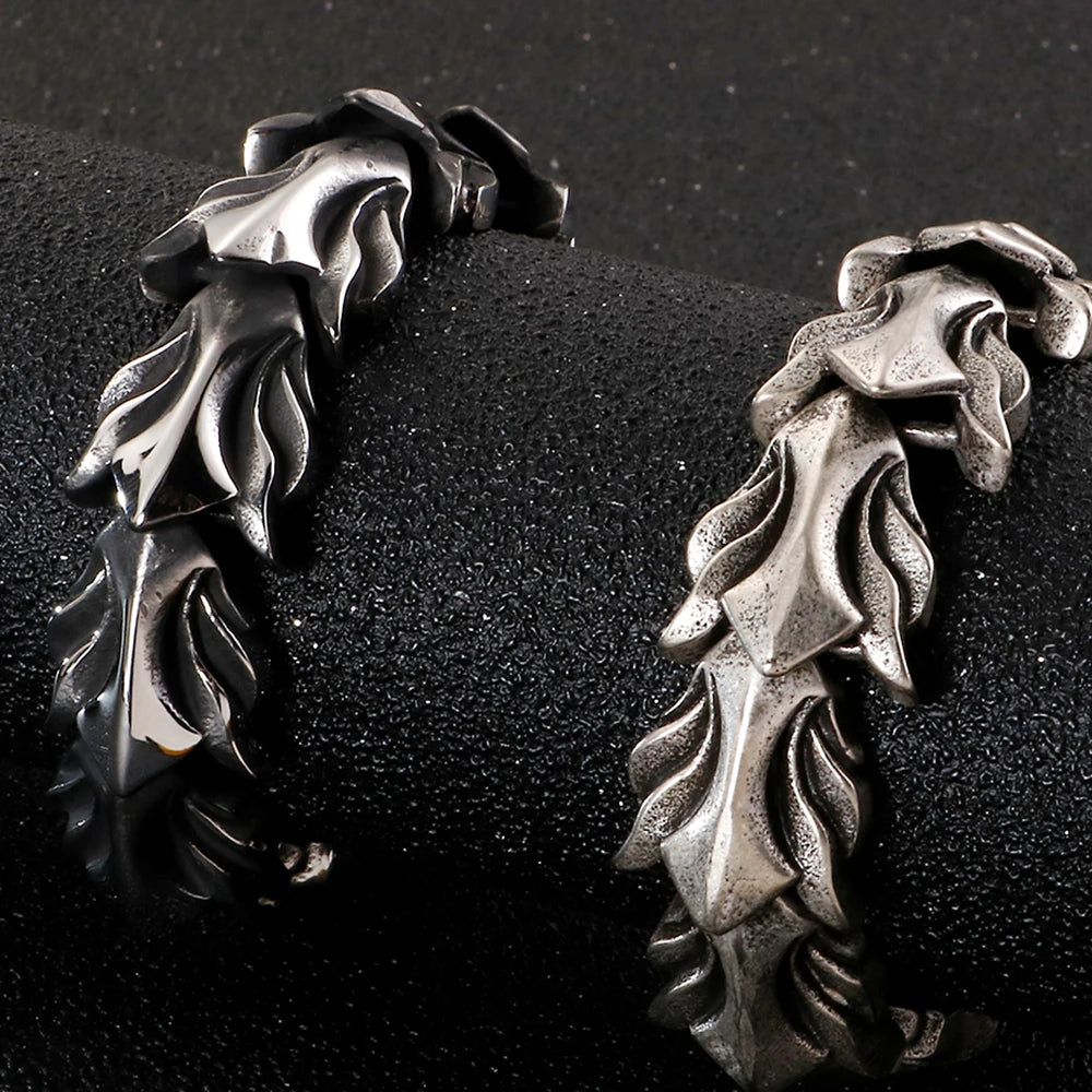 Killstar Cool Matte 316L Stainless Steel Men Bracelet for Man 17MM Width Keel Chain Bracelets Male Men's Male Jewelry 3 Sizes Available Steel Stainless Steel Gothic Ring Punk Biker Jewelry