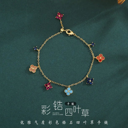 Aurielle 925 Sterling Silver Clover Bracelet