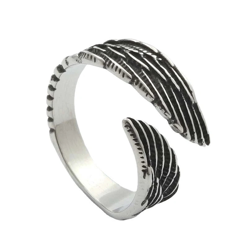The Great Frog 10MM Wide Nordic Viking Celtic Rings Stainless Steel Punk Fashion Viking Trinity Ring for Men Women Amulet Jewelry Wholesale Steel Stainless Steel