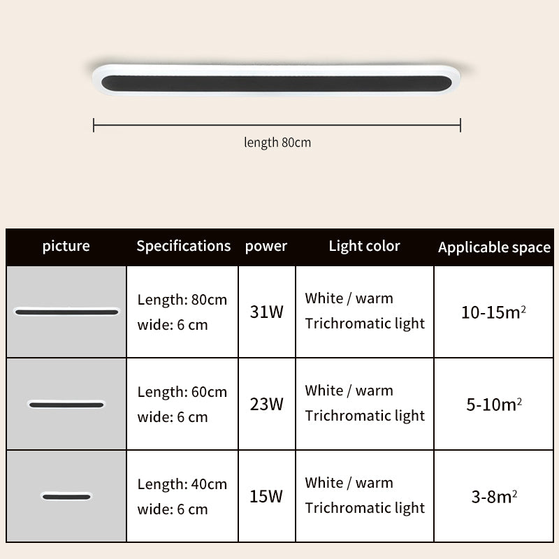 Lindby LED Ceiling Light Acrylic Long Wall Lamp Corridor Aisle Entrance Light Modern Minimalist Stair Balcony Light