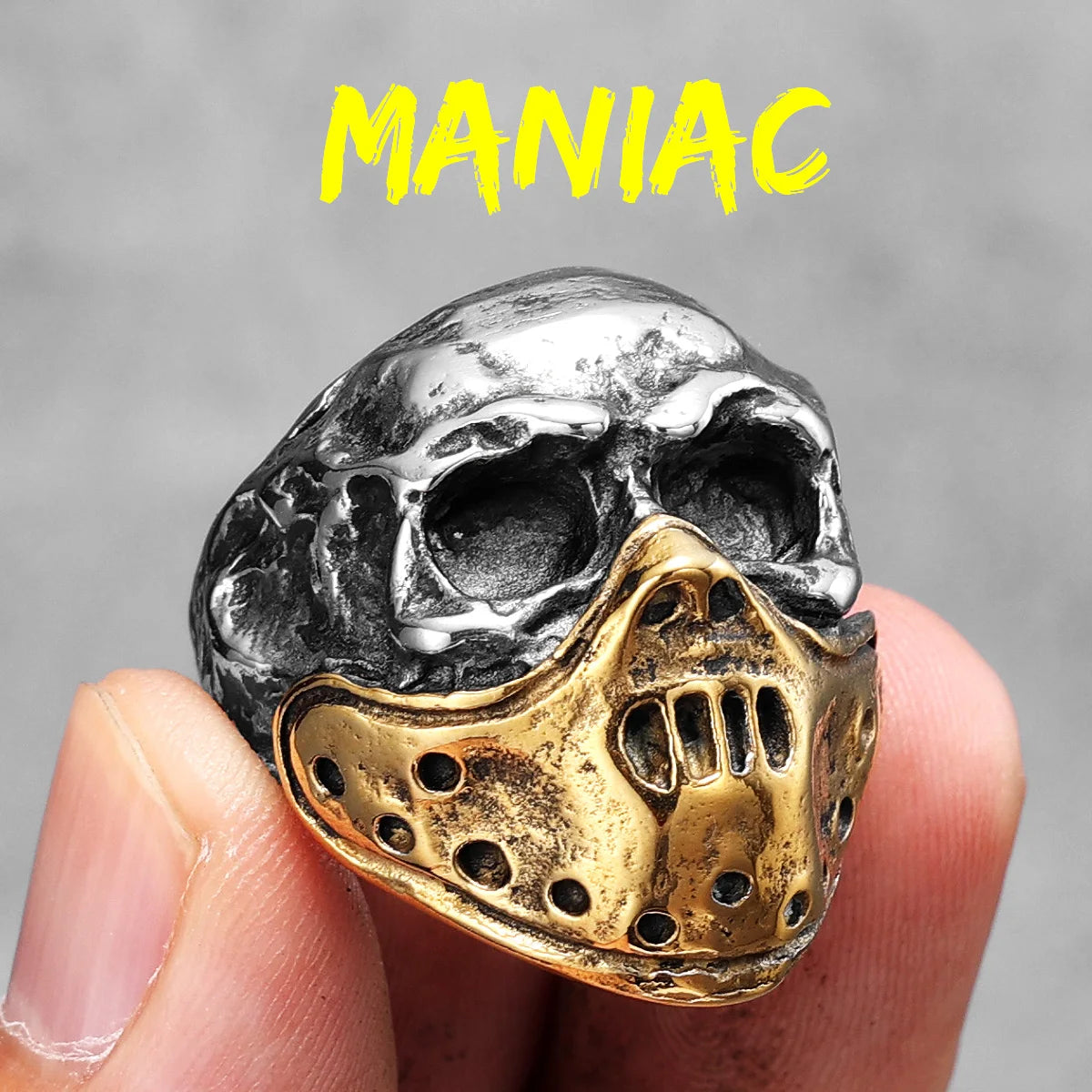 Killstar Vintage Punk Gothic All Skull Head Series Stainless Steel Womens Mens Rings Unique for Biker Jewelry Creativity Gift Wholesale Skull Gothic Steel Stainless Steel