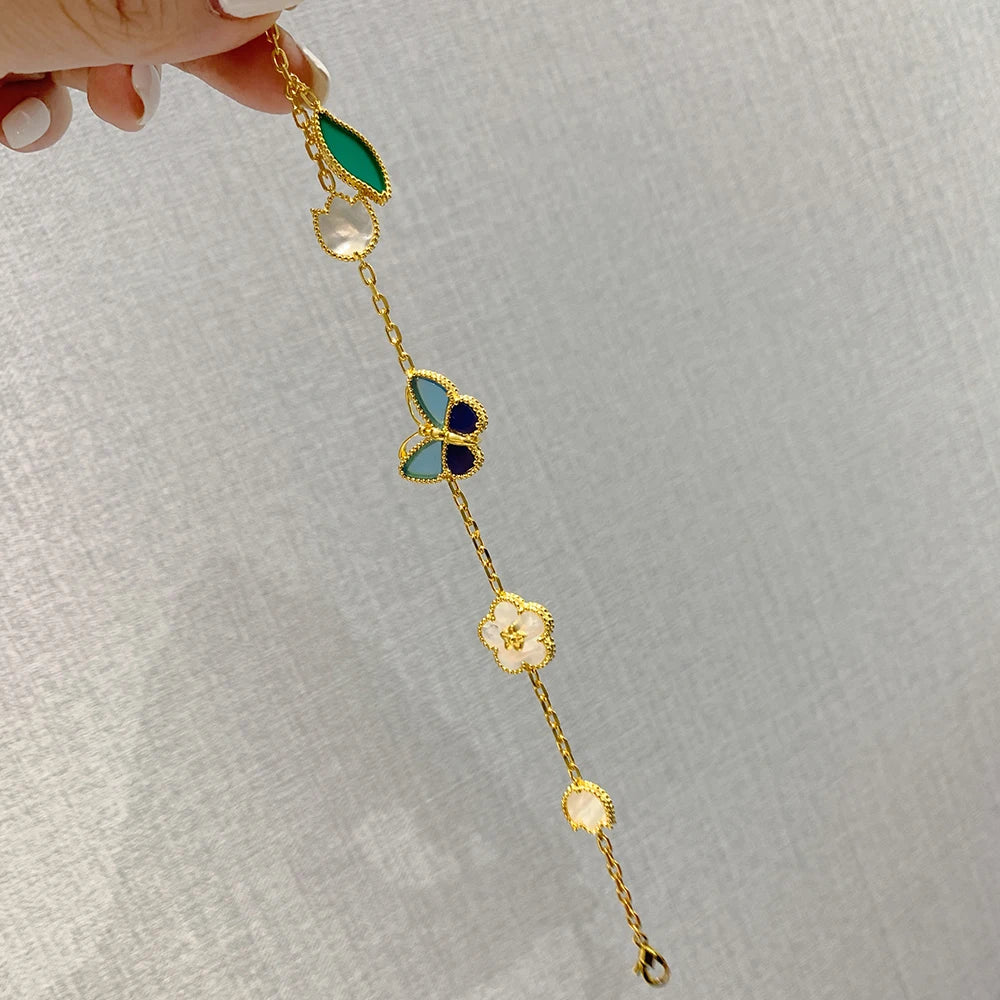 Élanor Jewels 925 Sterling Silver Clover Bracelet