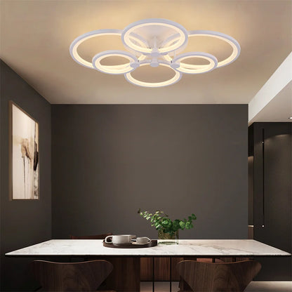 Nordlux Led Ceiling Light Modern Home Decor Lighting Flush Mounted Lustre White Acrylic Chandelier Fixture Bedroom Dining Living Room