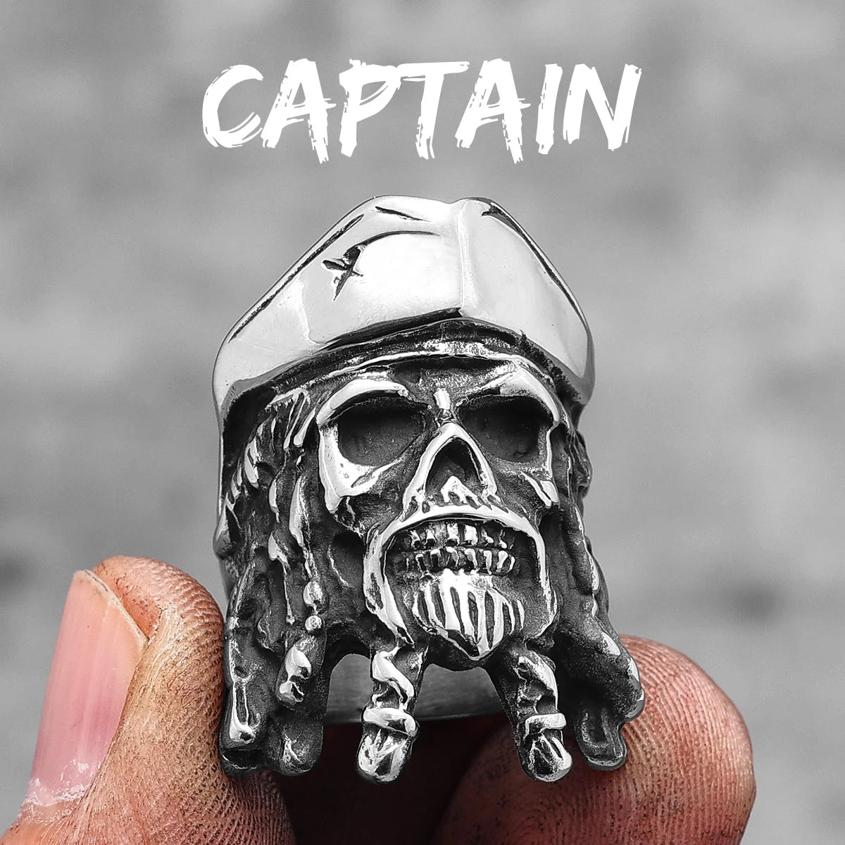 Killstar Vintage Punk Gothic All Skull Head Series Stainless Steel Womens Mens Rings Unique for Biker Jewelry Creativity Gift Wholesale Skull Gothic Steel Stainless Steel