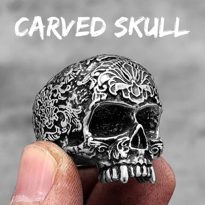 Killstar Vintage Punk Gothic All Skull Head Series Stainless Steel Womens Mens Rings Unique for Biker Jewelry Creativity Gift Wholesale Skull Gothic Steel Stainless Steel
