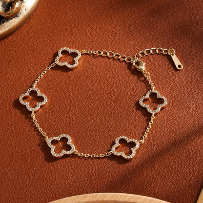Celestique Zircon Clover Bracelet