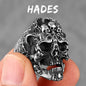Killstar Vintage Punk Gothic All Skull Head Series Stainless Steel Womens Mens Rings Unique for Biker Jewelry Creativity Gift Wholesale Skull Gothic Steel Stainless Steel